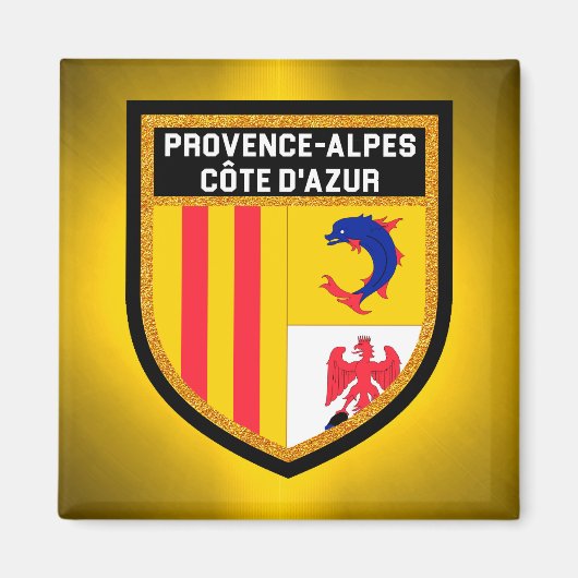 Vlag Provence-Alpes-Côte d'Azur Magneet (Voorkant)