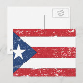  vlag Puerto Rico Briefkaart (Voorkant / Achterkant)