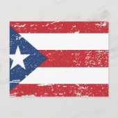  vlag Puerto Rico Briefkaart (Voorkant)