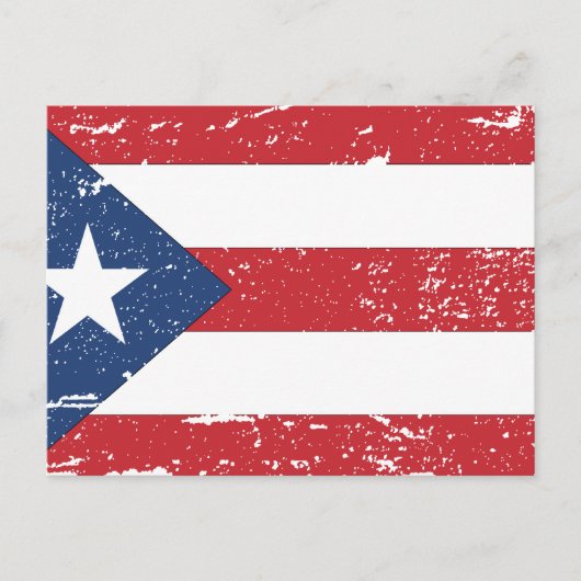  vlag Puerto Rico Briefkaart (Voorkant)