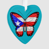 Vlag Puerto Rico Butterfly Ornament (voorkant)