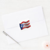 Vlag Puerto Rico Waving Vierkante Sticker (Envelop)