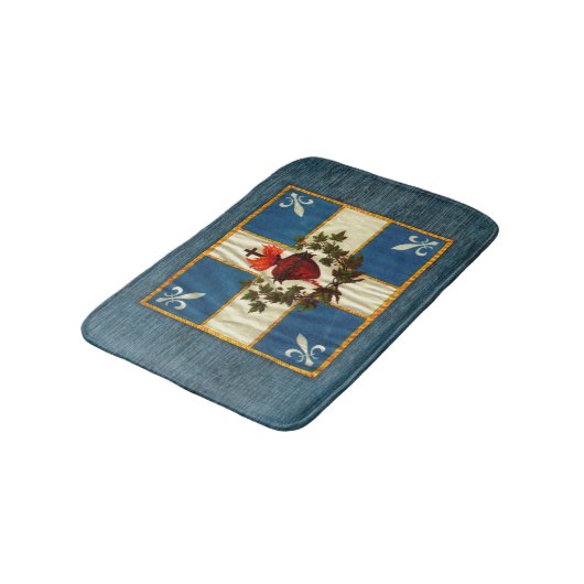 Vlag Québec antiek Carillon Sacré-Cœur Badmat (Gekanteld)