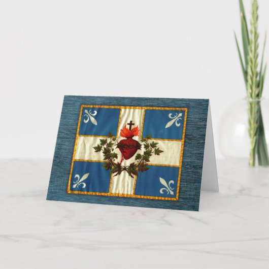 Vlag Québec antiek Carillon Sacré-Cœur Kaart (Voorkant)