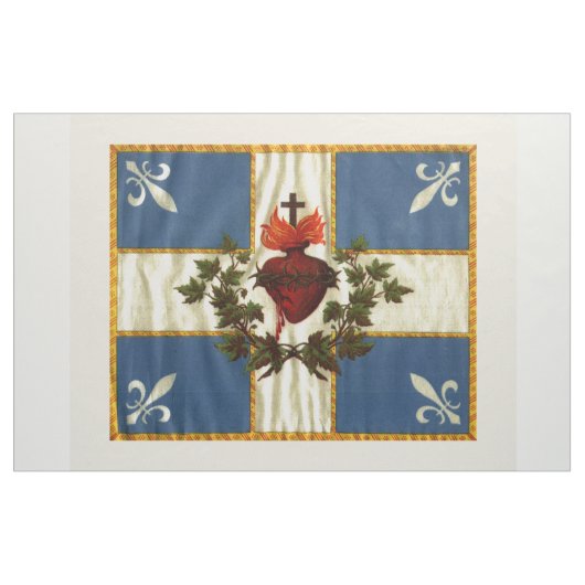 Vlag Quebec antieke Carillon Sacré-Cœur Stof (Yard (91,4 cm))