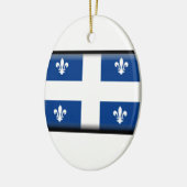 Vlag Quebec (Canada) Keramisch Ornament (Links)
