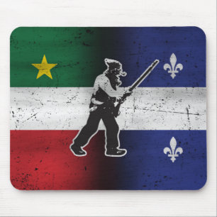 Vlag Quebec en Patriote Henri Julien geërodeerd Muismat
