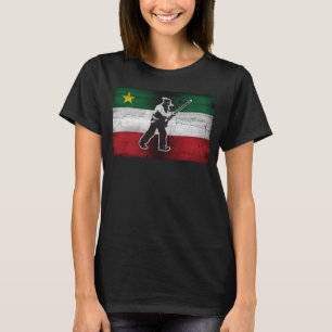Vlag Quebec en Patriote Henri Julien geërodeerd T-shirt