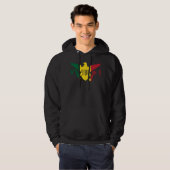 Vlag Rasta van de Amerikaanse Maagdeneilanden, roo Hoodie (Voorkant volledig)