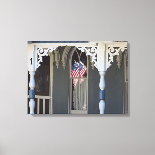 Vlag reflecties - Martha's wijngaard Canvas Afdruk (Voorkant)