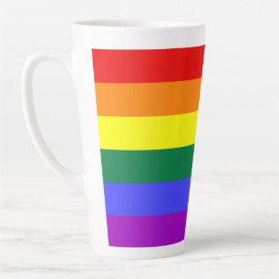 Vlag regenboogpride latte mok