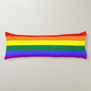 Vlag regenboogpride lichaamskussen