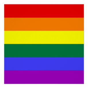 Vlag regenboogpride poster