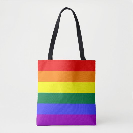 Vlag regenboogpride tote bag (Voorkant)
