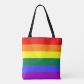 Vlag regenboogpride tote bag (Achterkant)