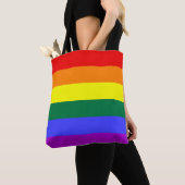 Vlag regenboogpride tote bag (Dichtbij)