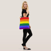 Vlag regenboogpride tote bag (Op model)
