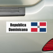 vlag Republica Domincana D.R> Bumpersticker (Op auto)