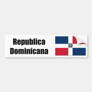 vlag Republica Domincana D.R> Bumpersticker