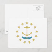  vlag RHODE ISLAND Briefkaart (Voorkant / Achterkant)