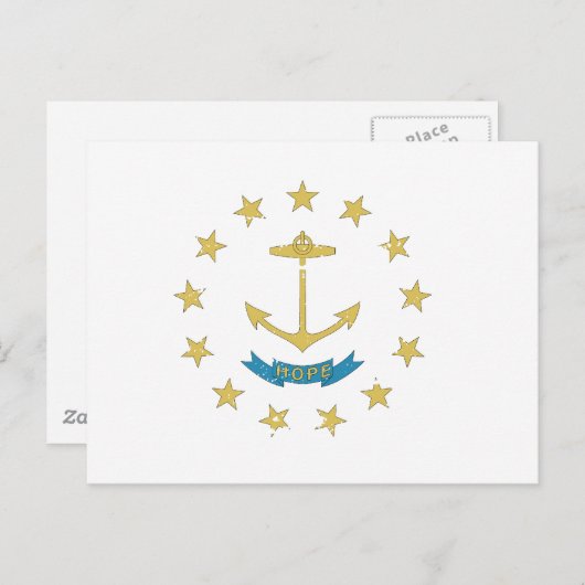  vlag RHODE ISLAND Briefkaart (Voorkant / Achterkant)