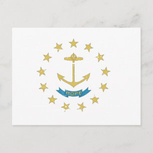  vlag RHODE ISLAND Briefkaart