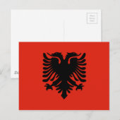 Vlag rode en zwarte adelaar met dubbele kop, Alban Briefkaart (Voorkant / Achterkant)