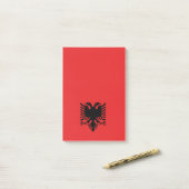 Vlag rode en zwarte adelaar met dubbele kop, Alban Post-it® Notes (Op bureau)