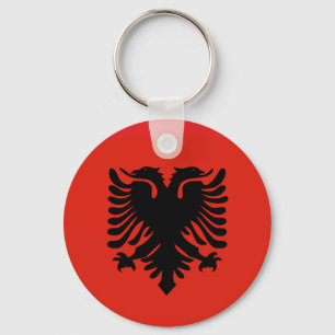 Vlag rode en zwarte adelaar met dubbele kop, Alban Sleutelhanger