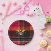 Vlag rode groene Madras Maagdeneilanden Papieren Bordje (Feest)