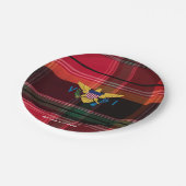 Vlag rode groene Madras Maagdeneilanden Papieren Bordje (Gekanteld)