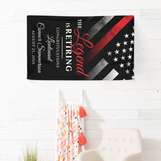 Vlag rode lijn van de partij voor de terugtrekking spandoek (Insitu)