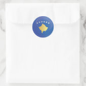 Vlag rond het pictogram Kosovo Ronde Sticker (Tas)