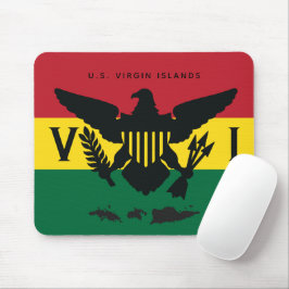 Vlag rood, geel, groen, Rasta van de Amerikaanse M Muismat