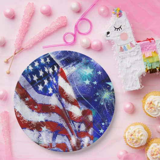 Vlag "Rood, Wit, Blauw" Legant Moderne Partij Papieren Bordje (Feest)