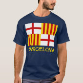 Vlag Rood Wit Geel Barcelona Nationalistische kuns T-shirt (Voorkant)