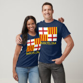 Vlag Rood Wit Geel Barcelona Nationalistische kuns T-shirt (Unisex)