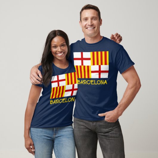 Vlag Rood Wit Geel Barcelona Nationalistische kuns T-shirt (Unisex)