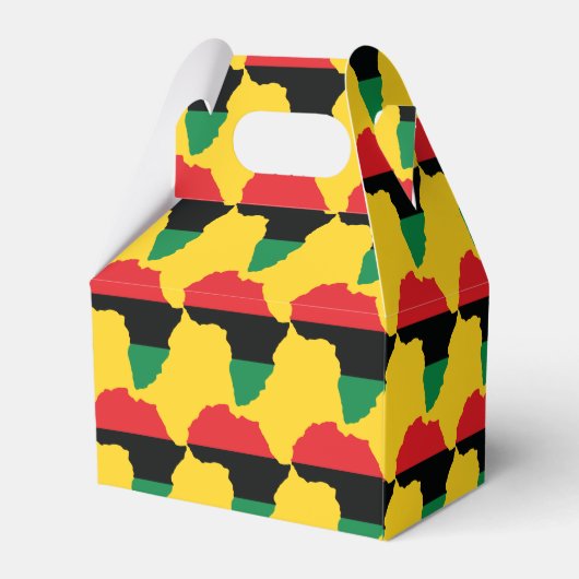 Vlag rood, zwart en groen Afrika Bedankdoosjes (Achterkant)