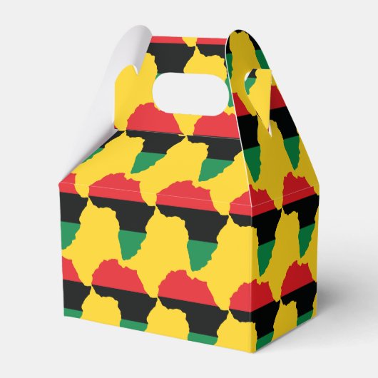 Vlag rood, zwart en groen Afrika Bedankdoosjes (Voorkant Zijde)