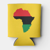 Vlag rood, zwart en groen Afrika Blikjeskoeler (Voorkant)