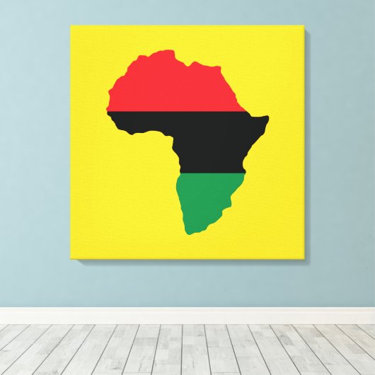 Vlag rood, zwart en groen Afrika Canvas Afdruk (Insitu (Houten vloer))