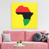 Vlag rood, zwart en groen Afrika Canvas Afdruk (Insitu (Woonkamer))
