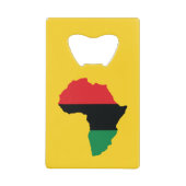 Vlag rood, zwart en groen Afrika Creditkaart Flessenopener (Voorkant)