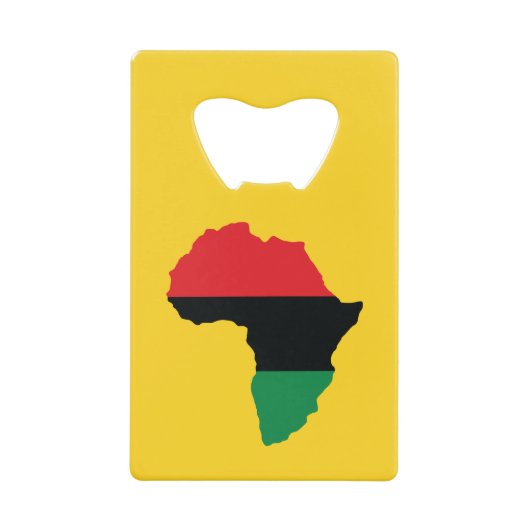 Vlag rood, zwart en groen Afrika Creditkaart Flessenopener (Voorkant)