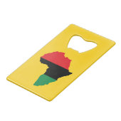 Vlag rood, zwart en groen Afrika Creditkaart Flessenopener (Achterkant Gekanteld)