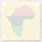Vlag rood, zwart en groen Afrika Glazen Onderzetter (Achterkant)