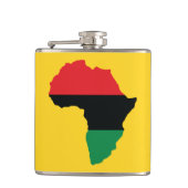 Vlag rood, zwart en groen Afrika Heupfles (Voorkant)