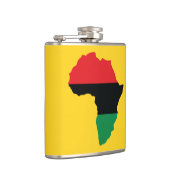 Vlag rood, zwart en groen Afrika Heupfles (Rechts)