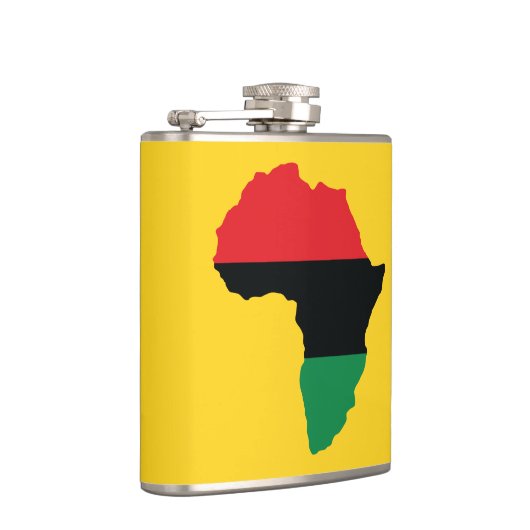 Vlag rood, zwart en groen Afrika Heupfles (Rechts)